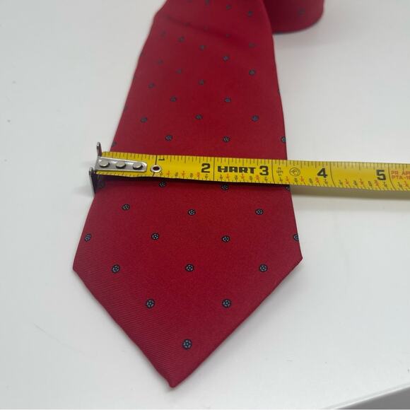 Robert Talbot Red Blue Paisley Pure Silk Career Office Necktie NWOT - Picture 6 of 7